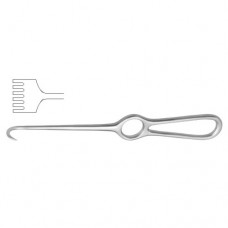 Volkmann Retractor 6 Semi Sharp Prongs Stainless Steel, 22 cm - 8 3/4"